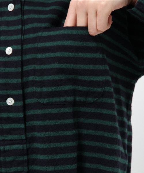 Spick & Span（スピックアンドスパン）の「Leclair メンネルBORDER プルオーバー（シャツ/ブラウス・レディース・チャコールグレー/グリーン・FREE）」の10枚目の写真