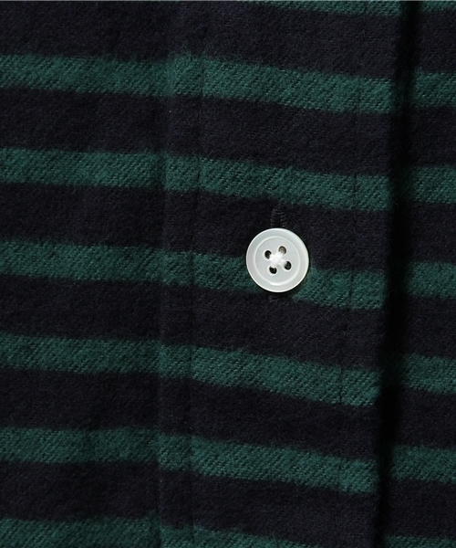 Spick & Span（スピックアンドスパン）の「Leclair メンネルBORDER プルオーバー（シャツ/ブラウス・レディース・チャコールグレー/グリーン・FREE）」の11枚目の写真