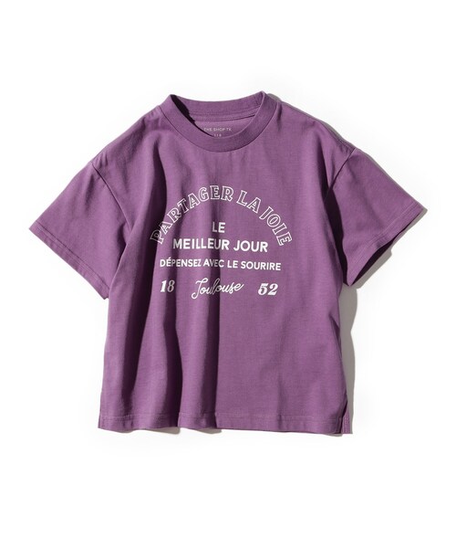 THE SHOP TK （ザ ショップ ティーケー ）の「◆【100‐140】レトロカラーロゴTシャツ（Tシャツ/カットソー・キッズ・ホワイト/オレンジ/グリーン/パープル系・10/13/12/14/11）」の4枚目の写真