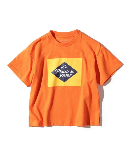 THE SHOP TK （ザ ショップ ティーケー ）の「◆【100‐140】レトロカラーロゴTシャツ（Tシャツ/カットソー・キッズ・ホワイト/オレンジ/グリーン/パープル系・10/13/12/14/11）」の5枚目の写真