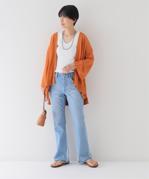 JOURNAL STANDARD relume（ジャーナルスタンダード　レリューム）の「シアーストールカーディガン（ニット/セーター・レディース・ブラック/ベージュ/オレンジ・FREE）」の5枚目の写真
