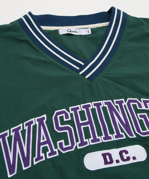 improves（インプローブス）の「ラインリブ カレッジロゴ 刺しゅう Vネック ナイロン プルオーバー（Tシャツ/カットソー・メンズ・マスタード/ネイビー/グリーン/ブラック・MEDIUM/LARGE）」の17枚目の写真