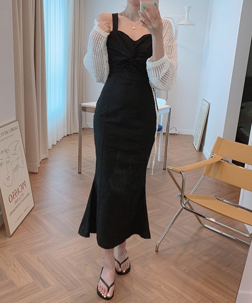 Jasmine Grandiflorum（ジャスミングランディフローラム）の「【Jasmine】ノースリーブマーメイドロングワンピース (SS)（ワンピース・レディース・ホワイト/ブラック/ベージュ・FREE）」の17枚目の写真