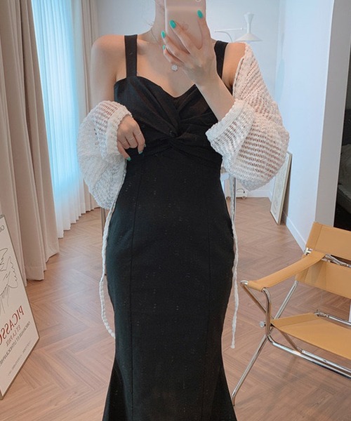 Jasmine Grandiflorum（ジャスミングランディフローラム）の「【Jasmine】ノースリーブマーメイドロングワンピース (SS)（ワンピース・レディース・ホワイト/ブラック/ベージュ・FREE）」の16枚目の写真