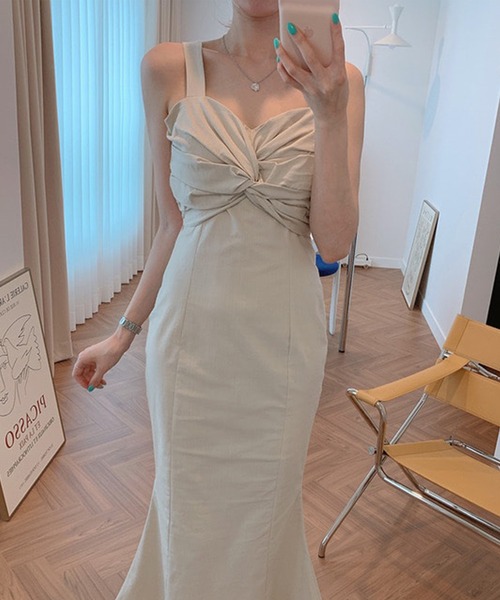 Jasmine Grandiflorum（ジャスミングランディフローラム）の「【Jasmine】ノースリーブマーメイドロングワンピース (SS)（ワンピース・レディース・ホワイト/ブラック/ベージュ・FREE）」の18枚目の写真