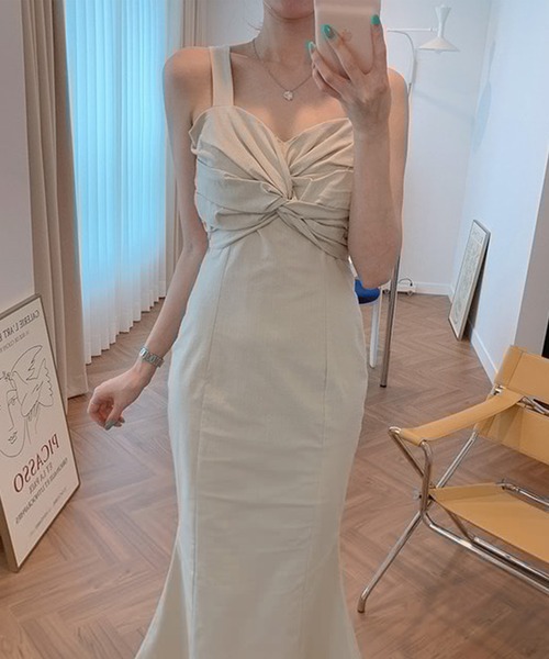 Jasmine Grandiflorum（ジャスミングランディフローラム）の「【Jasmine】ノースリーブマーメイドロングワンピース (SS)（ワンピース・レディース・ホワイト/ブラック/ベージュ・FREE）」の20枚目の写真