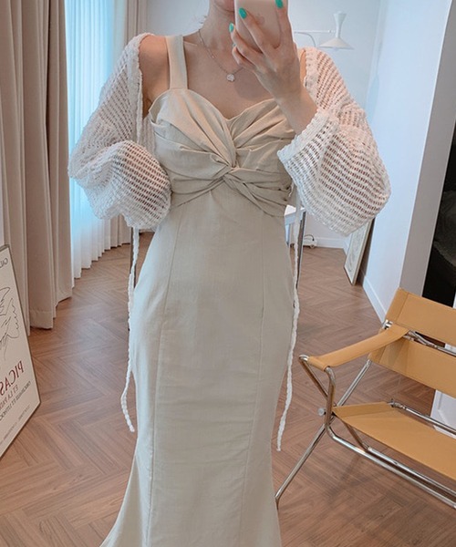 Jasmine Grandiflorum（ジャスミングランディフローラム）の「【Jasmine】ノースリーブマーメイドロングワンピース (SS)（ワンピース・レディース・ホワイト/ブラック/ベージュ・FREE）」の21枚目の写真