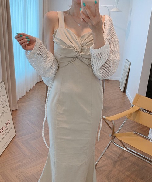 Jasmine Grandiflorum（ジャスミングランディフローラム）の「【Jasmine】ノースリーブマーメイドロングワンピース (SS)（ワンピース・レディース・ホワイト/ブラック/ベージュ・FREE）」の22枚目の写真
