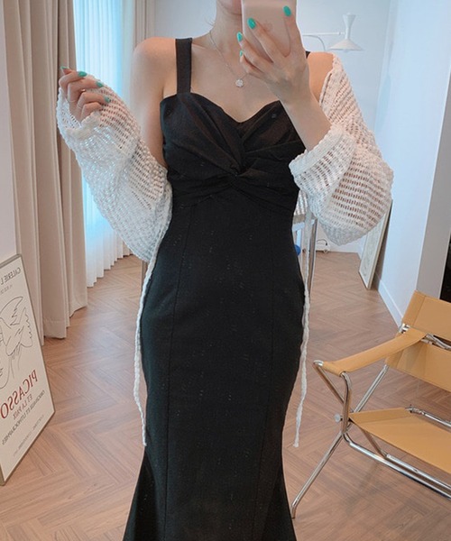 Jasmine Grandiflorum（ジャスミングランディフローラム）の「【Jasmine】ノースリーブマーメイドロングワンピース (SS)（ワンピース・レディース・ホワイト/ブラック/ベージュ・FREE）」の14枚目の写真
