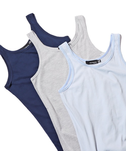 CAL．Berries（カルベリーズ）の「CAL．Berries/カルベリーズ EVERY DAY TANK WOMEN'S タンクトップ（タンクトップ・レディース・ネイビー/ライトブルー/グレー・S）」の2枚目の写真