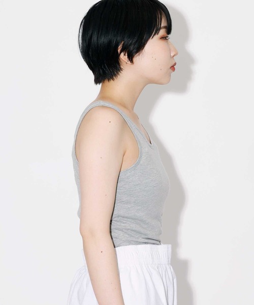 CAL．Berries（カルベリーズ）の「CAL．Berries/カルベリーズ EVERY DAY TANK WOMEN'S タンクトップ（タンクトップ・レディース・ネイビー/ライトブルー/グレー・S）」の4枚目の写真