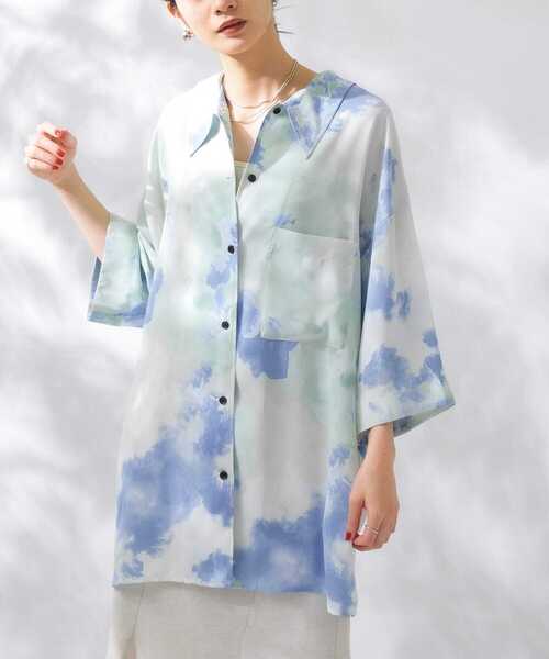 KBF（ケイビーエフ）の「ペイントプリントシャツ（シャツ/ブラウス・レディース・ブラウン系その他/ブルー系その他/オレンジ系その他・ONE）」の12枚目の写真