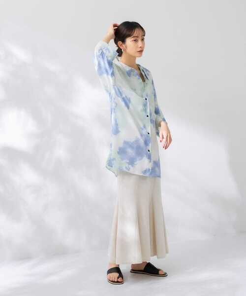 KBF（ケイビーエフ）の「ペイントプリントシャツ（シャツ/ブラウス・レディース・ブラウン系その他/ブルー系その他/オレンジ系その他・ONE）」の15枚目の写真