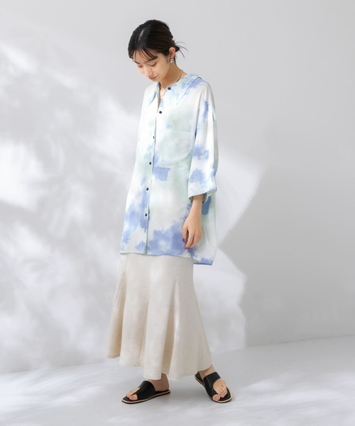 KBF（ケイビーエフ）の「ペイントプリントシャツ（シャツ/ブラウス・レディース・ブラウン系その他/ブルー系その他/オレンジ系その他・ONE）」の17枚目の写真