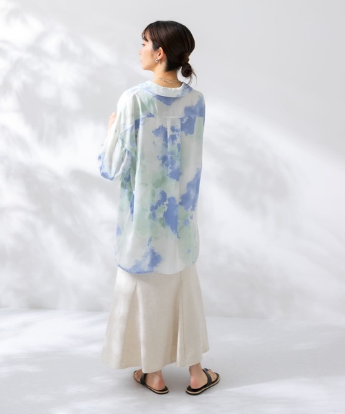 KBF（ケイビーエフ）の「ペイントプリントシャツ（シャツ/ブラウス・レディース・ブラウン系その他/ブルー系その他/オレンジ系その他・ONE）」の18枚目の写真