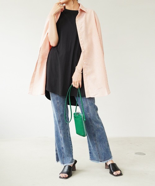 IAMUSE(アイアミューズ)の「クルーネックボックスタンクトップ S0694【IAMUSE】(Tシャツ/カットソー・レディース・ブラック/モカ/オフホワイト/ダークパープル・FREE)」の7枚目の写真