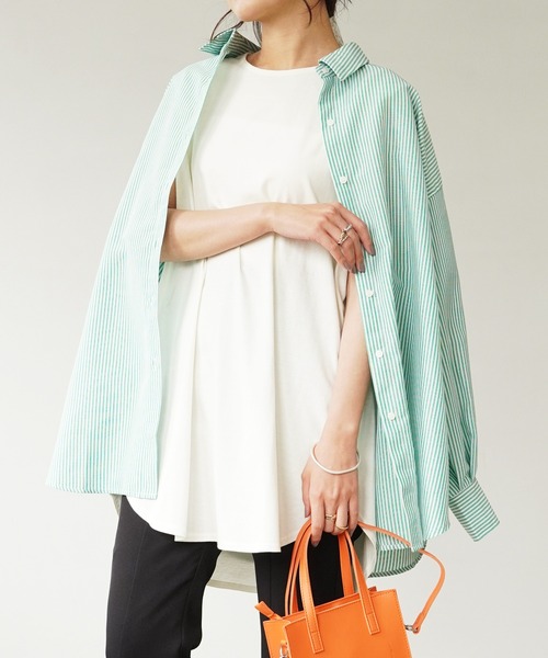 IAMUSE(アイアミューズ)の「クルーネックボックスタンクトップ S0694【IAMUSE】(Tシャツ/カットソー・レディース・ブラック/モカ/オフホワイト/ダークパープル・FREE)」の21枚目の写真