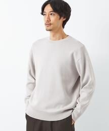 green label relaxing | クリア コットン スウェットライク クルーネック ニット -手洗い可-(ニット/セーター)