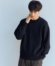 green label relaxing | クリア コットン スウェットライク クルーネック ニット -手洗い可-(ニット/セーター)