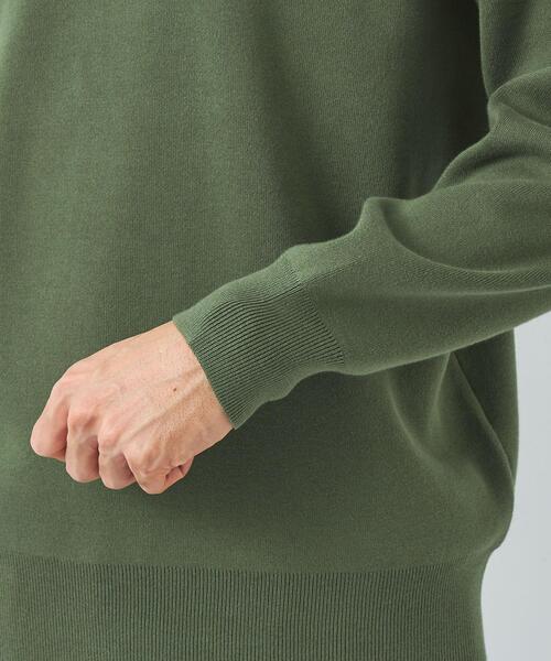 green label relaxing（グリーンレーベルリラクシング）の「クリア コットン スウェットライク クルーネック ニット -手洗い可-（ニット/セーター・メンズ・ライトグレー/ブラック/ターコイズブルー/ケリー・S/M/L/XL）」の5枚目の写真
