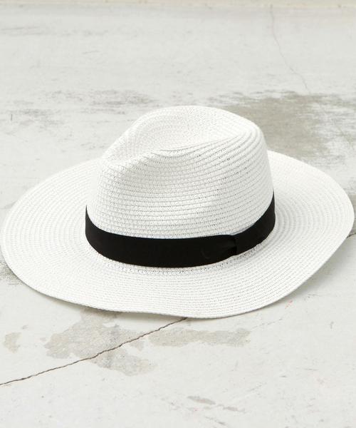 BEAUTY&YOUTH UNITED ARROWS(ビューティーアンドユースユナイテッドアローズ)の「BYBC∵ペーパーリボンビッグハット◆(ハット・レディース・ホワイト/ベージュ/ネイビー・FREE)」の4枚目の写真