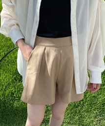 nemne store | 【低身長用サイズあり】タック入りフレアショートパンツ(その他パンツ)