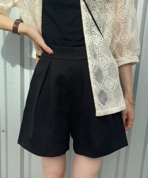 nemne store（ネンネストア）の「【低身長用サイズあり】タック入りフレアショートパンツ（その他パンツ・レディース・ブラック/ベージュ・SMALL/MEDIUM）」の16枚目の写真