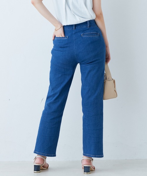 natural couture(ナチュラルクチュール)の「冷感デニムセンターシームスリットパンツ(その他パンツ・レディース・インディゴブルー/ブルー・MEDIUM/LARGE)」の15枚目の写真