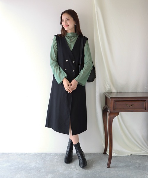 BLUEEAST（ブルーイースト）の「2wayシアーメロウトップス（Tシャツ/カットソー・レディース・オフホワイト/ブラック/ブラウン/グリーン/ピンク・MEDIUM）」の15枚目の写真