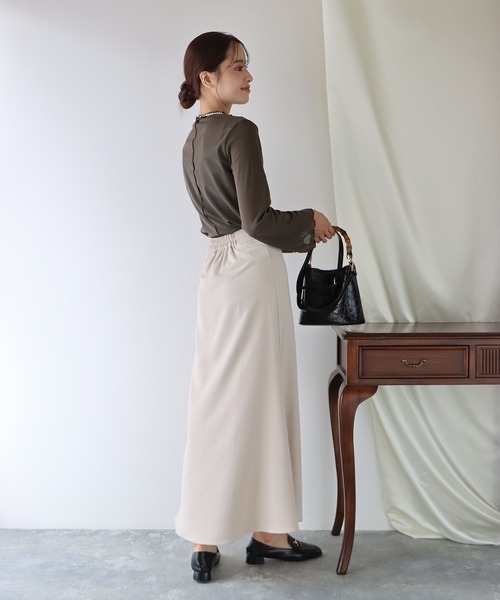 BLUEEAST（ブルーイースト）の「2wayシアーメロウトップス（Tシャツ/カットソー・レディース・オフホワイト/ブラック/ブラウン/グリーン/ピンク・MEDIUM）」の8枚目の写真