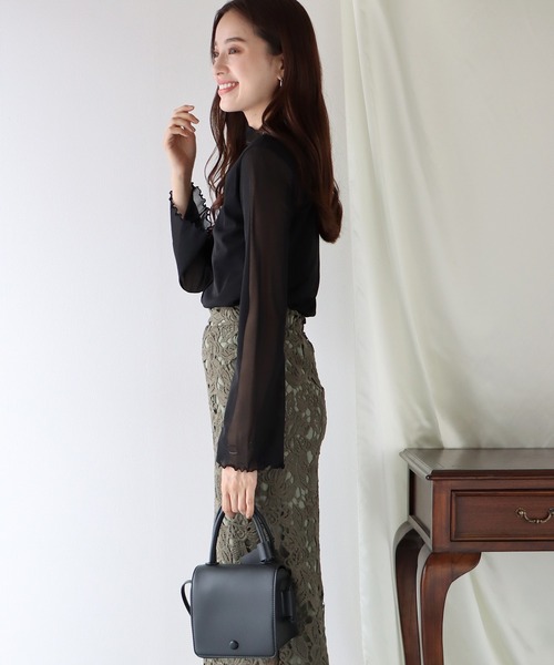 BLUEEAST（ブルーイースト）の「2wayシアーメロウトップス（Tシャツ/カットソー・レディース・オフホワイト/ブラック/ブラウン/グリーン/ピンク・MEDIUM）」の13枚目の写真