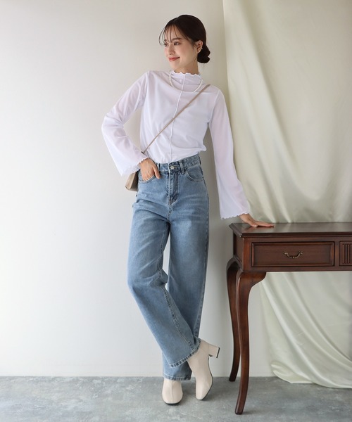 BLUEEAST（ブルーイースト）の「2wayシアーメロウトップス（Tシャツ/カットソー・レディース・オフホワイト/ブラック/ブラウン/グリーン/ピンク・MEDIUM）」の12枚目の写真