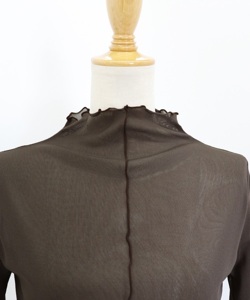 BLUEEAST（ブルーイースト）の「2wayシアーメロウトップス（Tシャツ/カットソー・レディース・オフホワイト/ブラック/ブラウン/グリーン/ピンク・MEDIUM）」の17枚目の写真