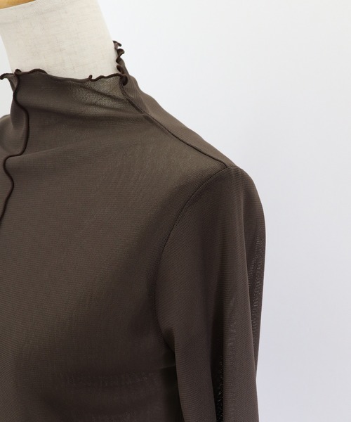 BLUEEAST（ブルーイースト）の「2wayシアーメロウトップス（Tシャツ/カットソー・レディース・オフホワイト/ブラック/ブラウン/グリーン/ピンク・MEDIUM）」の11枚目の写真