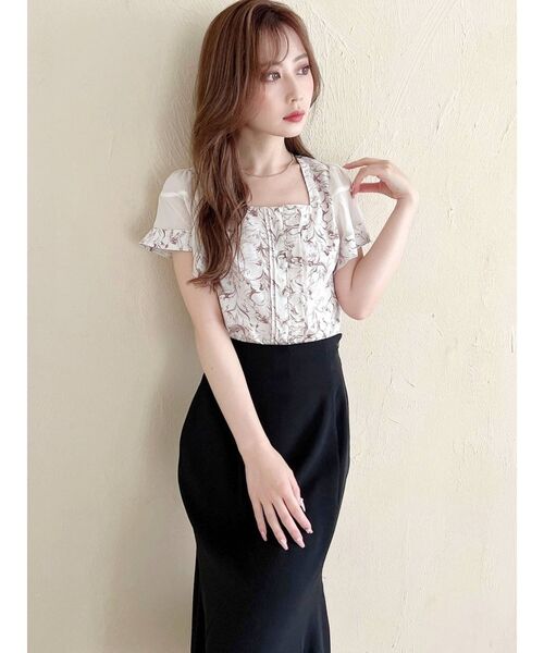 RESEXXY（リゼクシー）の「スリーブラッフルブラウス（シャツ/ブラウス・レディース・ブラック/ピンク/その他1・FREE）」の4枚目の写真