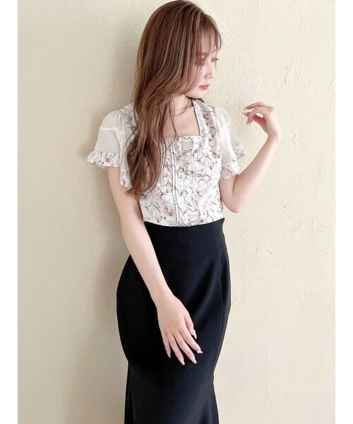 RESEXXY（リゼクシー）の「スリーブラッフルブラウス（シャツ/ブラウス・レディース・ブラック/ピンク/その他1・FREE）」の5枚目の写真