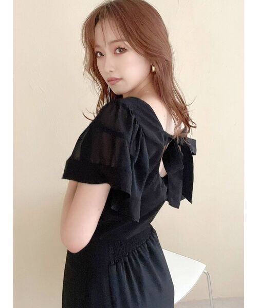 RESEXXY（リゼクシー）の「スリーブラッフルブラウス（シャツ/ブラウス・レディース・ブラック/ピンク/その他1・FREE）」の11枚目の写真