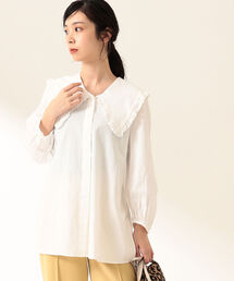 Demi-Luxe BEAMS | Demi-Luxe BEAMS / フリル カラー シャツ(シャツ/ブラウス)