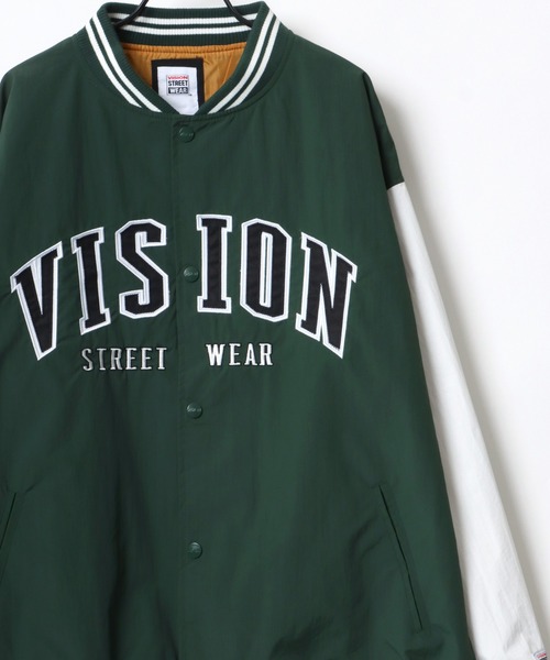 VISION STREET WEAR（ヴィジョンストリートウェア）の「VISION STREET WEAR/ヴィジョンストリートウエア ビッグシルエット ロゴ ワッペン レディース メンズ スタジャン（スタジャン・メンズ・ブラック/ネイビー/グリーン/ブラック系その他/グリーン系その他/ブルー系その他/グリーン系その他2・LL/M/L）」の5枚目の写真