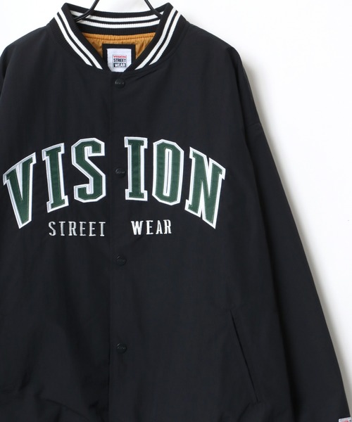 VISION STREET WEAR（ヴィジョンストリートウェア）の「VISION STREET WEAR/ヴィジョンストリートウエア ビッグシルエット ロゴ ワッペン レディース メンズ スタジャン（スタジャン・メンズ・ブラック/ネイビー/グリーン/ブラック系その他/グリーン系その他/ブルー系その他/グリーン系その他2・LL/M/L）」の2枚目の写真