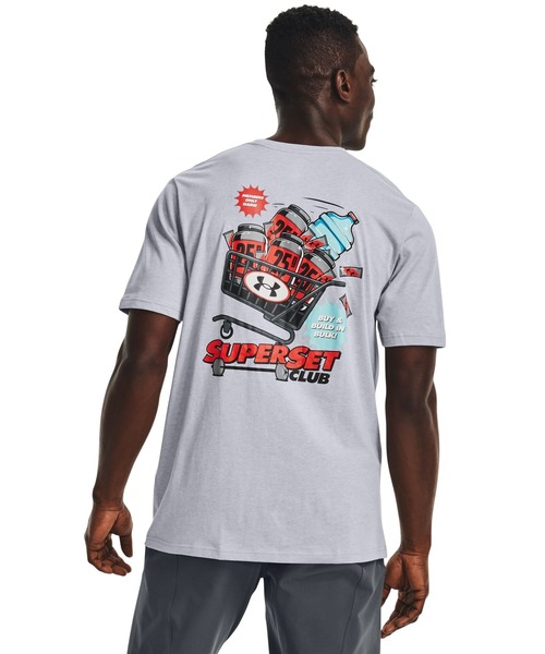 UNDER ARMOUR(アンダーアーマー)の「UAショートスリーブTシャツ 〈スーパーセットクラブ〉(トレーニング/メンズ)(Tシャツ/カットソー・メンズ・グレー・XXL/3XL/S/XL/L/M)」の5枚目の写真
