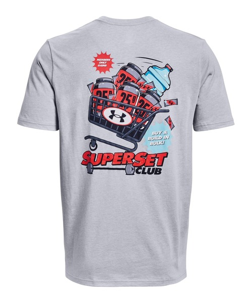 UNDER ARMOUR(アンダーアーマー)の「UAショートスリーブTシャツ 〈スーパーセットクラブ〉(トレーニング/メンズ)(Tシャツ/カットソー・メンズ・グレー・XXL/3XL/S/XL/L/M)」の7枚目の写真