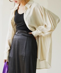 IAMUSE | レーヨンスリーブスリットシャツ S0710【IAMUSE】(シャツ/ブラウス)