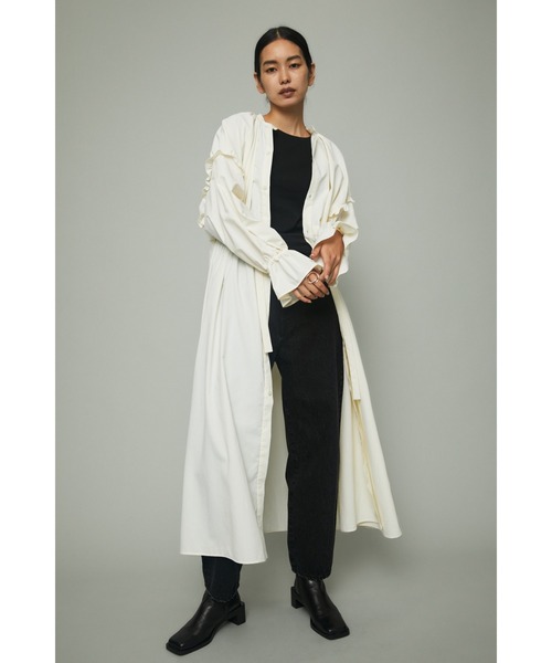 HeRIN.CYE(ヘリンドットサイ)の「Many frill shirt dress(ワンピース・レディース・ホワイト/ブルー/ライトブラック・FREE)」の12枚目の写真