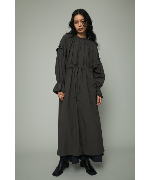 HeRIN.CYE(ヘリンドットサイ)の「Many frill shirt dress(ワンピース・レディース・ホワイト/ブルー/ライトブラック・FREE)」の18枚目の写真