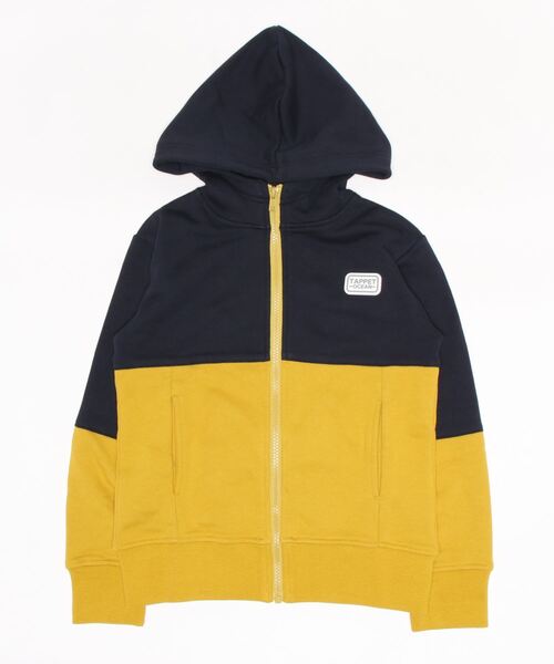 Tappet（タペット）の「配色裏毛パーカー（パーカー・キッズ・グレー/ネイビー・100cm/90cm/120cm/130cm/150cm/140cm/110cm/160cm）」の2枚目の写真
