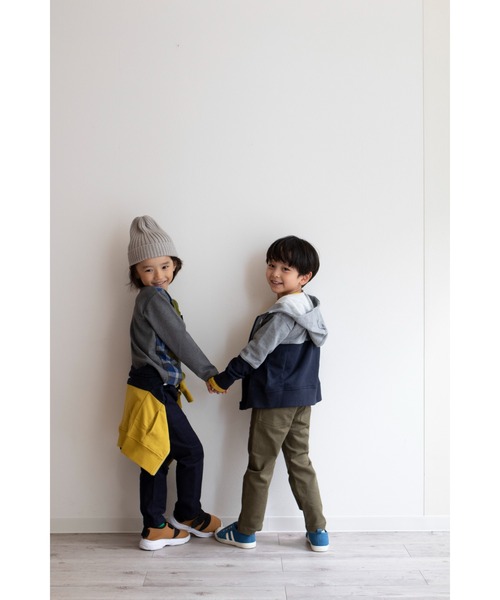 Tappet（タペット）の「配色裏毛パーカー（パーカー・キッズ・グレー/ネイビー・100cm/90cm/120cm/130cm/150cm/140cm/110cm/160cm）」の9枚目の写真