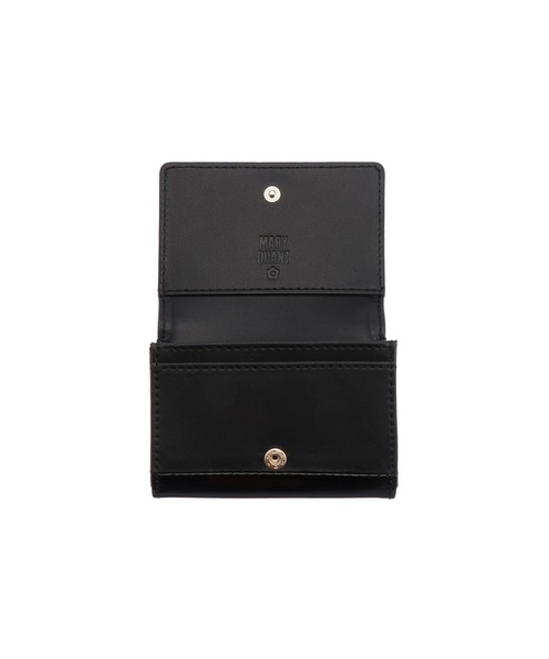 マリークワント　名刺入れ　カードケース　ブラック 公式】MARY QUANT マリークヮント シーリングデイジーレター