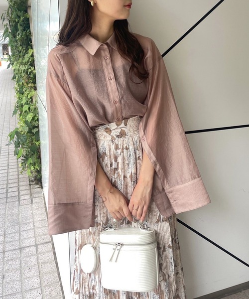 one after another NICE CLAUP（ワンアフターアナザーナイスクラップ）の「動くたびに上品に揺れる　プリーツスカート（スカート・レディース・アイボリー/モカ/アッシュグレー/アニマル・FREE）」の7枚目の写真