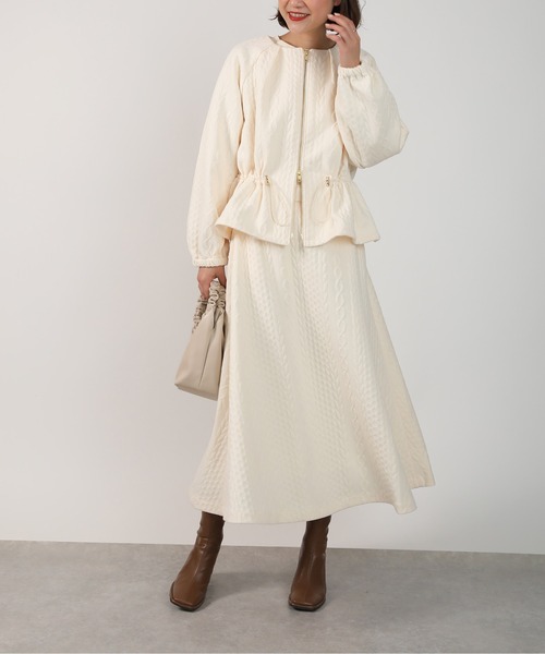 PICCIN（ピッチン）の「【セットアップ可能】キルティングフレアスカート（スカート・レディース・ブラック/アイボリー・M）」の3枚目の写真